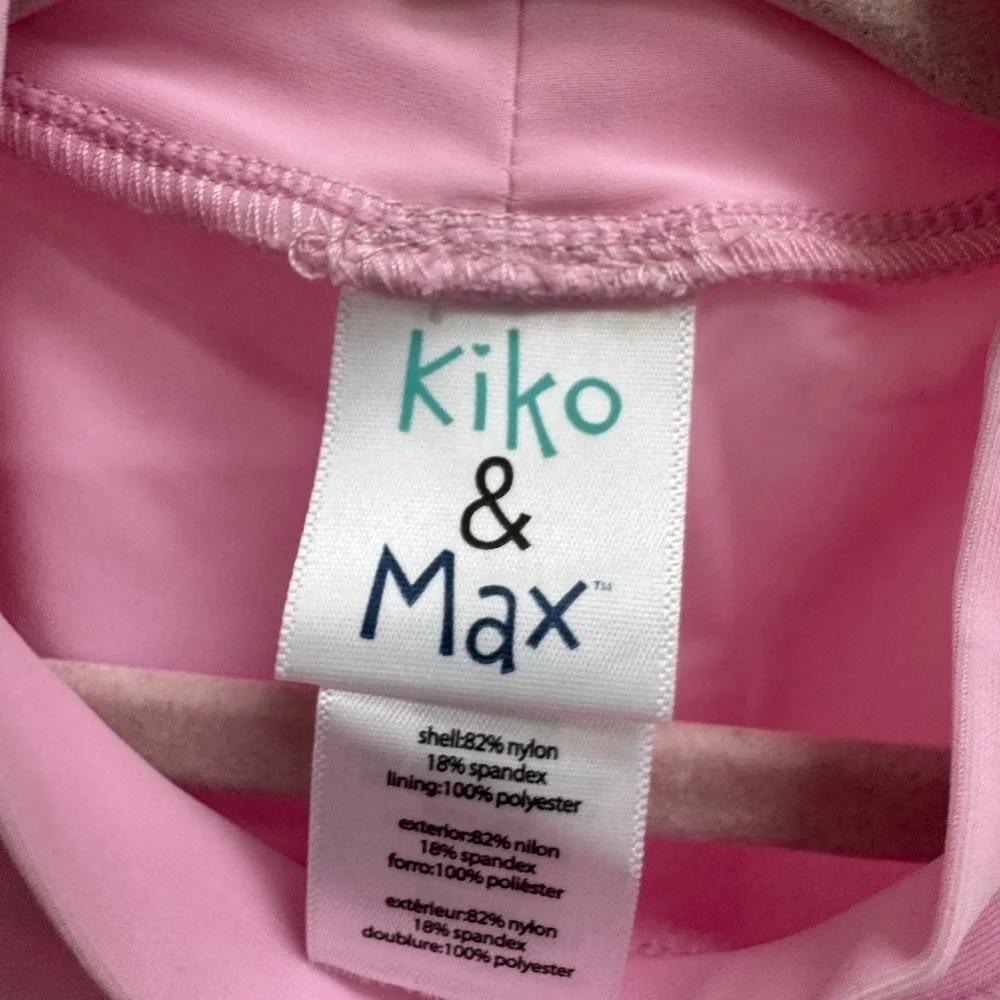 NWOT Kiko and Max L 2T Girls Pink Whale Rashguard Short Sleeve Bathing suit Top